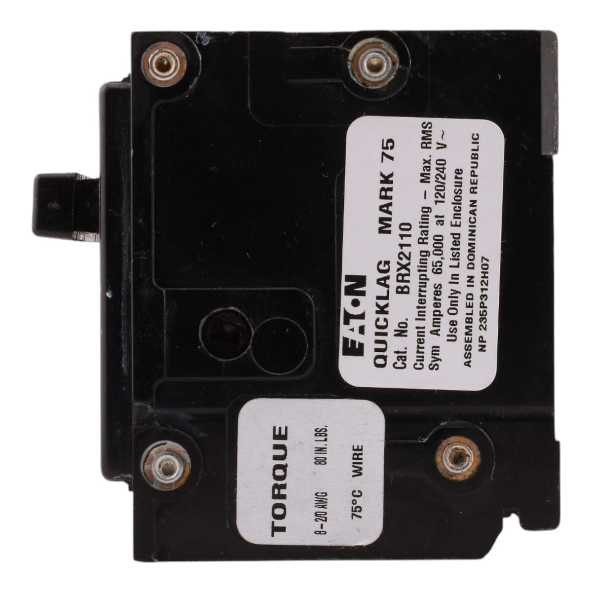 Eaton BRX2110 110A 2P 120/240V Thermal-Magnetic Circuit Breaker - Image 5