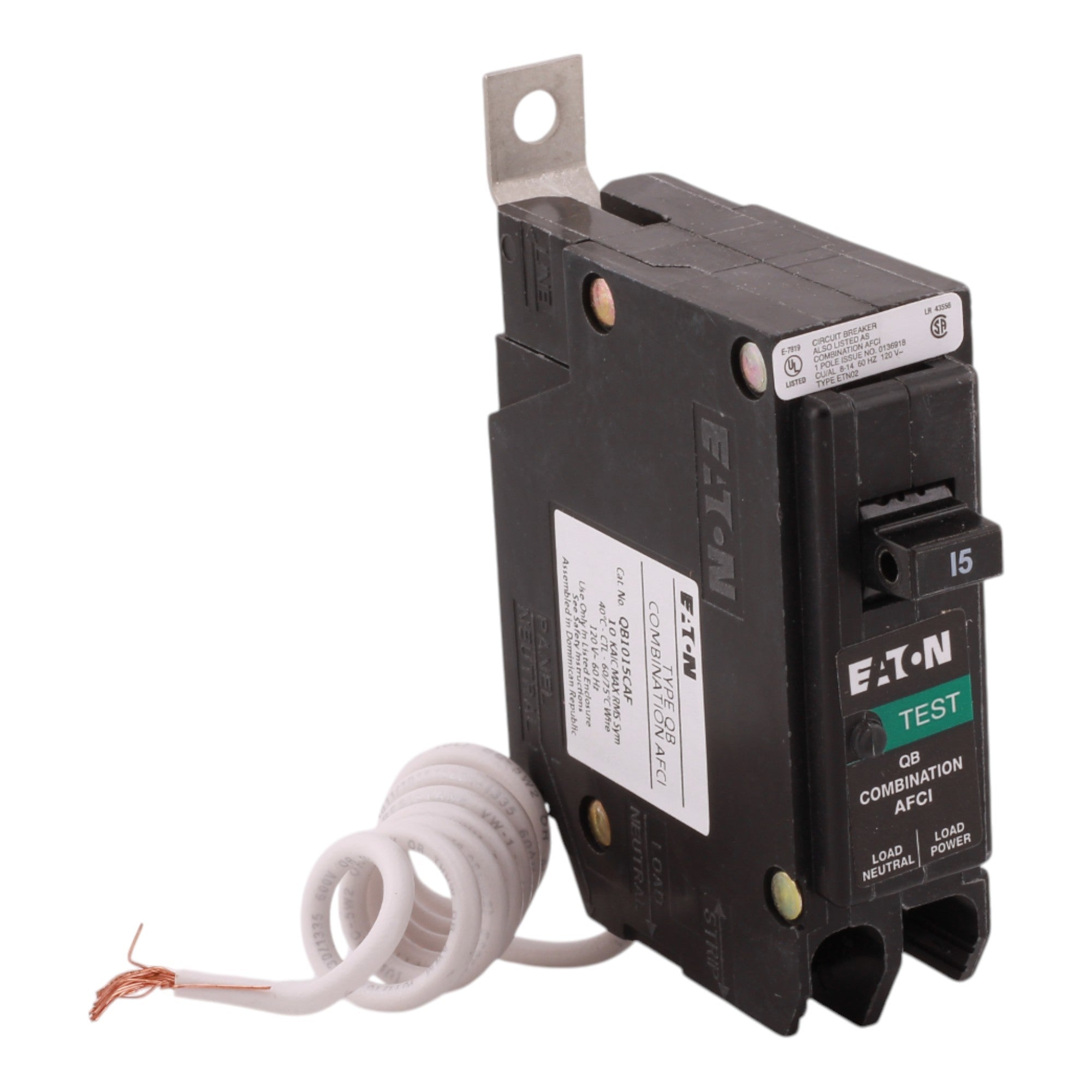 Eaton QB QB1015CAF 15A 1P 120V AFCI Circuit Breaker - Image 3