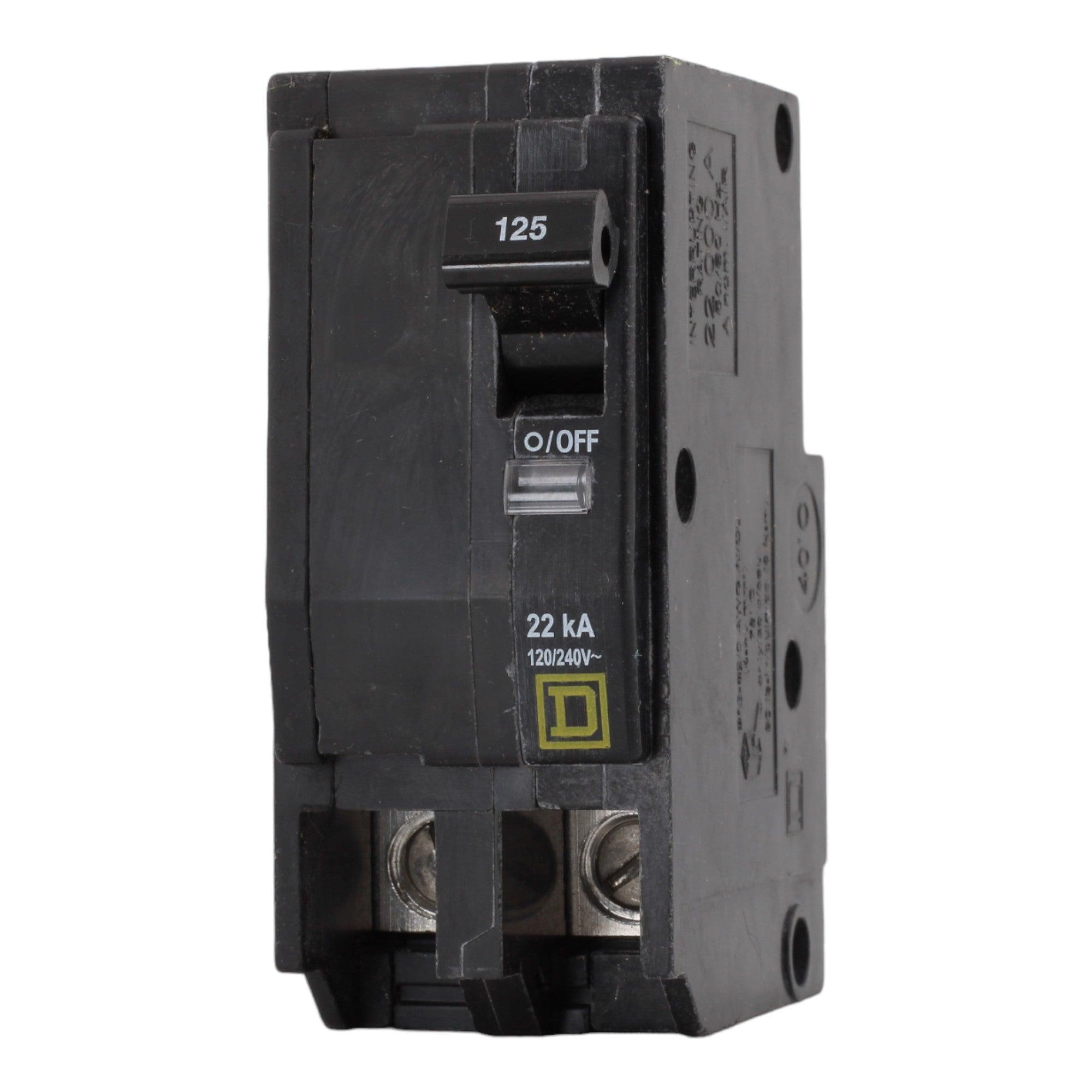 Square D QO2125VH 125 Amp Double Pole 240V Plug-In Standard Trip Circuit Breaker UL - Image 3