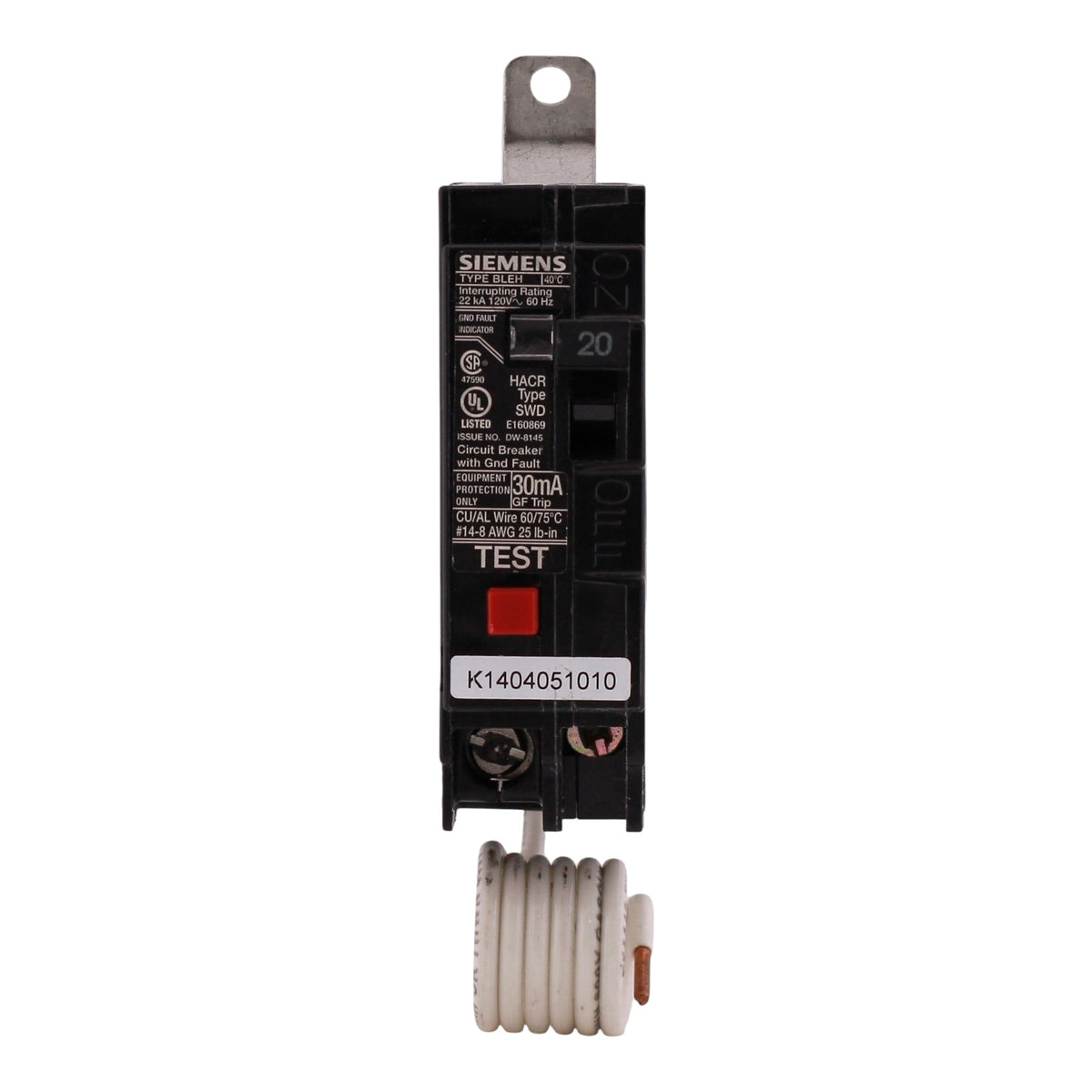 Siemens BLEH2, BE120H, 20A, 1P, 120V, GFCI, Bolt-On, Circuit Breaker - Image 5