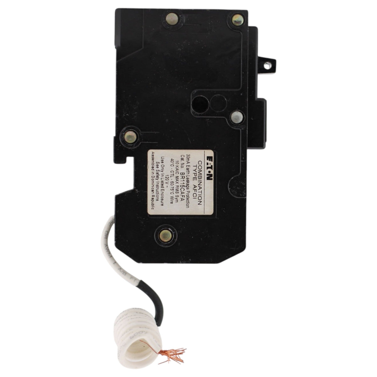 Eaton BR, BR115CAFA, 15A, 1P, 120/240V, AFCI, Pigtail Neutral, Circuit Breaker - Image 5