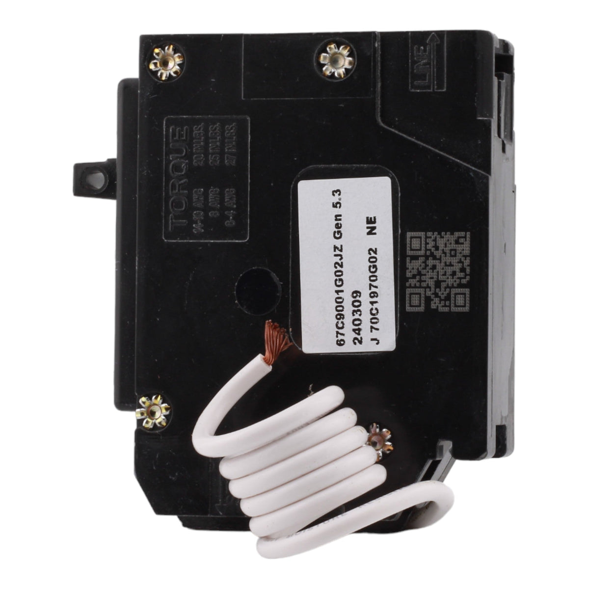 Eaton BRN120AFCS 20A 120V 1-pole AFCI Circuit Breaker Pigtail Neutral - Image 3