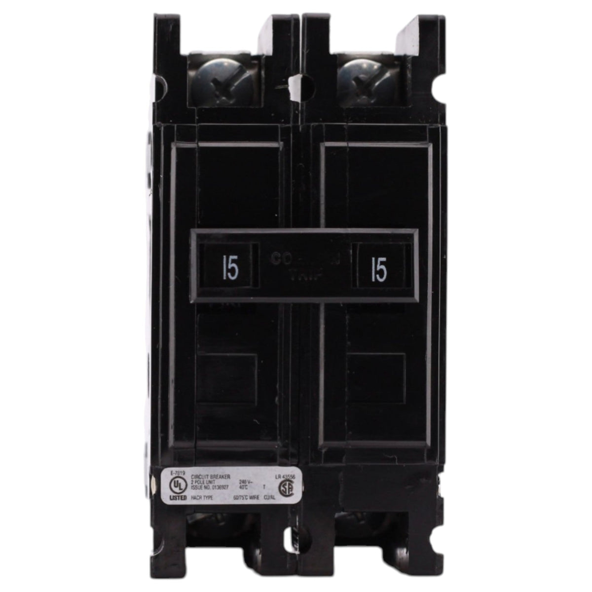 Eaton QC, QC2015H, 15A, 2P, 240V, 10kA, Cable-In/Cable-Out, Circuit Breaker - Image 2