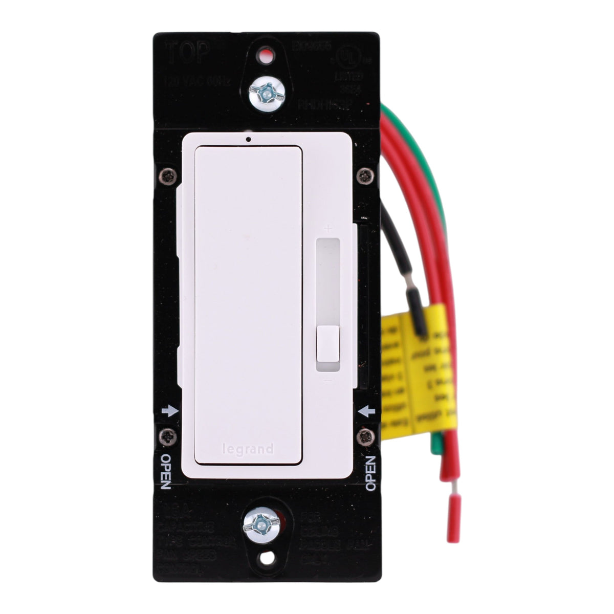 Legrand radiant, RHDH163PW, 1.6A, 120V, Single Pole/3-Way, De-Hummer Fan Speed Control, White - Image 4