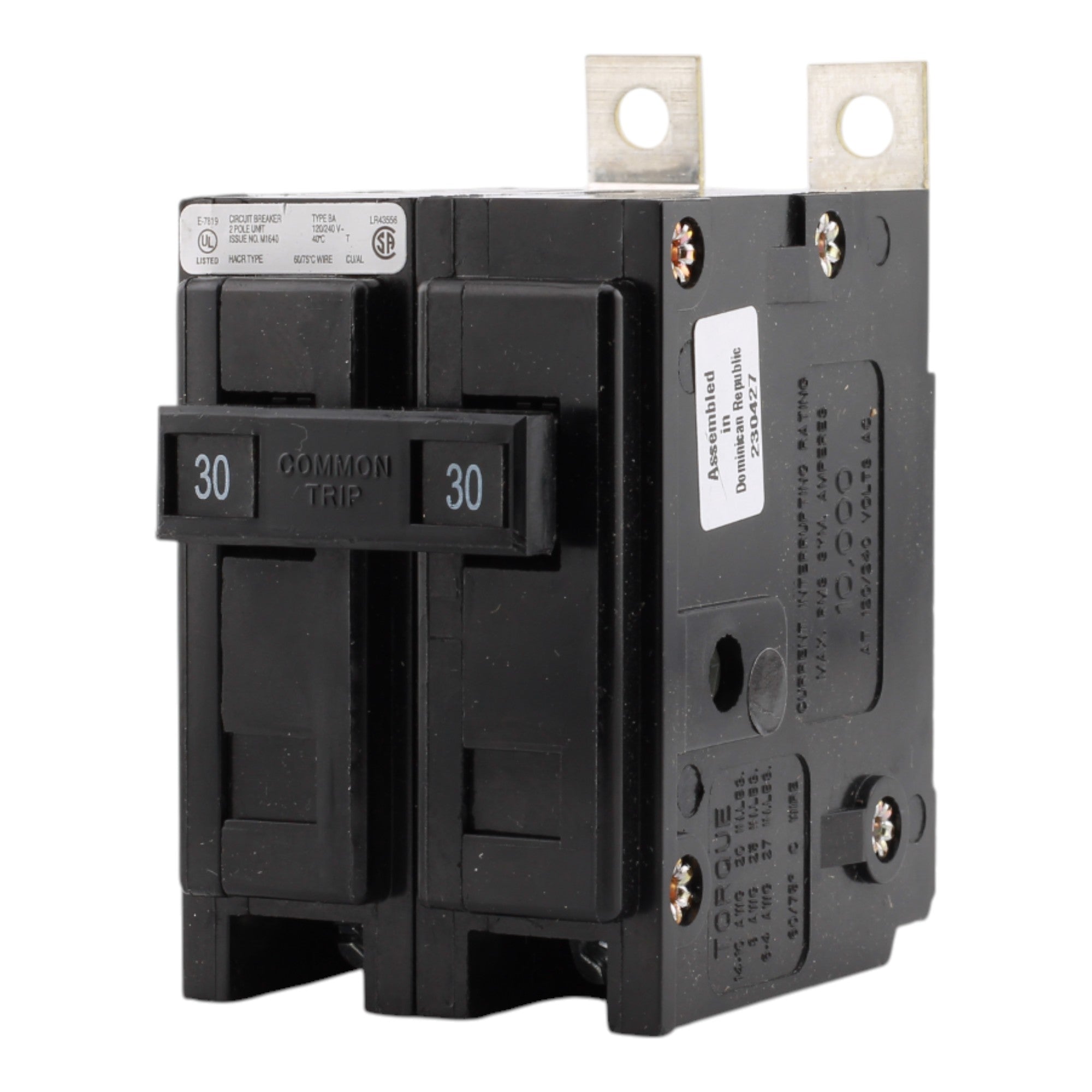 Eaton BAB2030 30A 2P 240V Thermal-Magnetic Circuit Breaker - Image 6