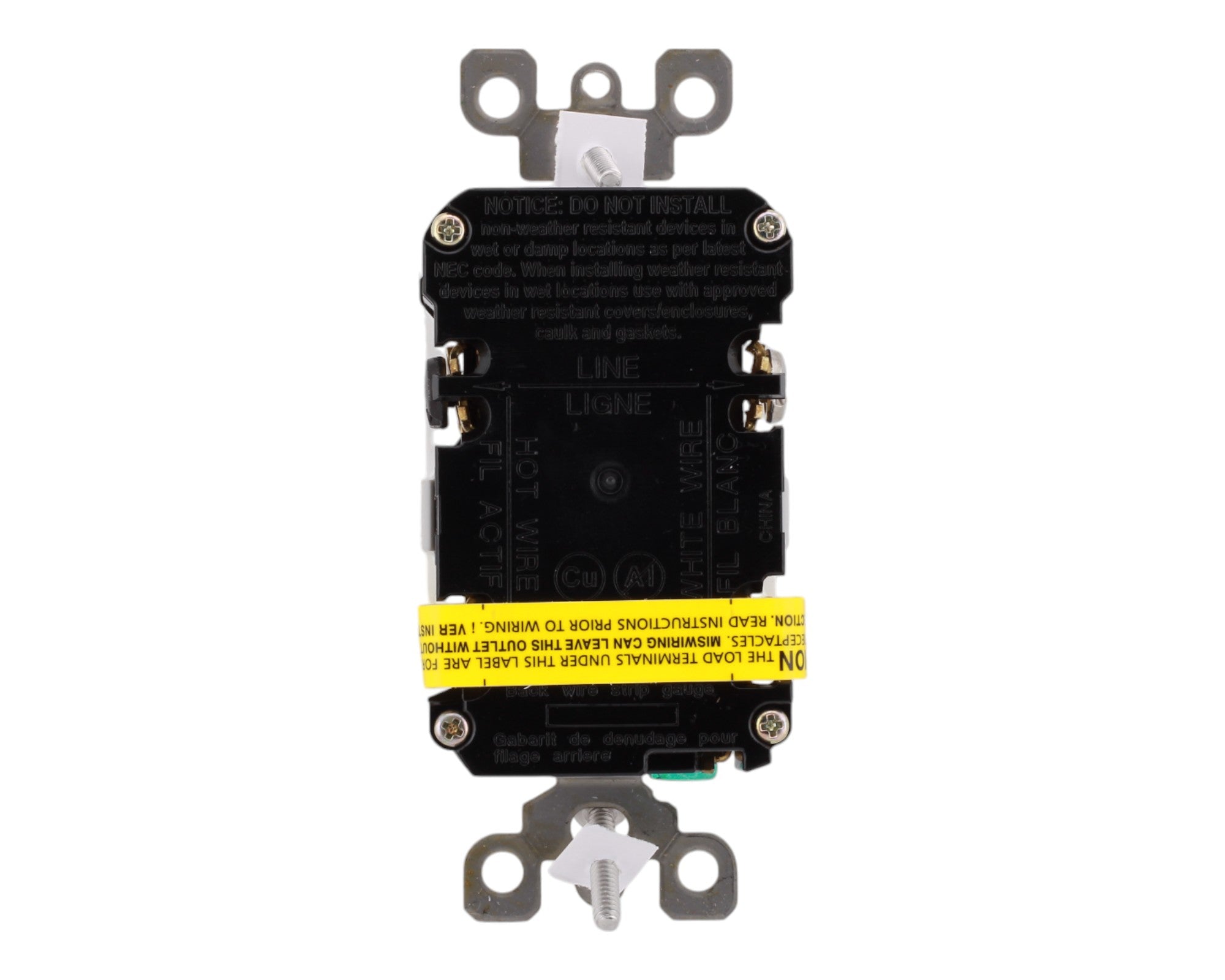 Leviton GFWT1-W 15 Amps 125 Volts GFCI Outlet Weather-Resistant and Tamper-Resistant with LED Indicator, White - Image 4