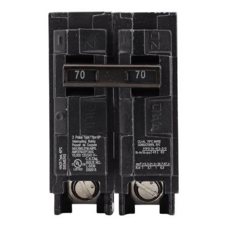 Siemens Q270 70A 120/240V 2-pole Thermal Magnetic Circuit Breaker - Image 2
