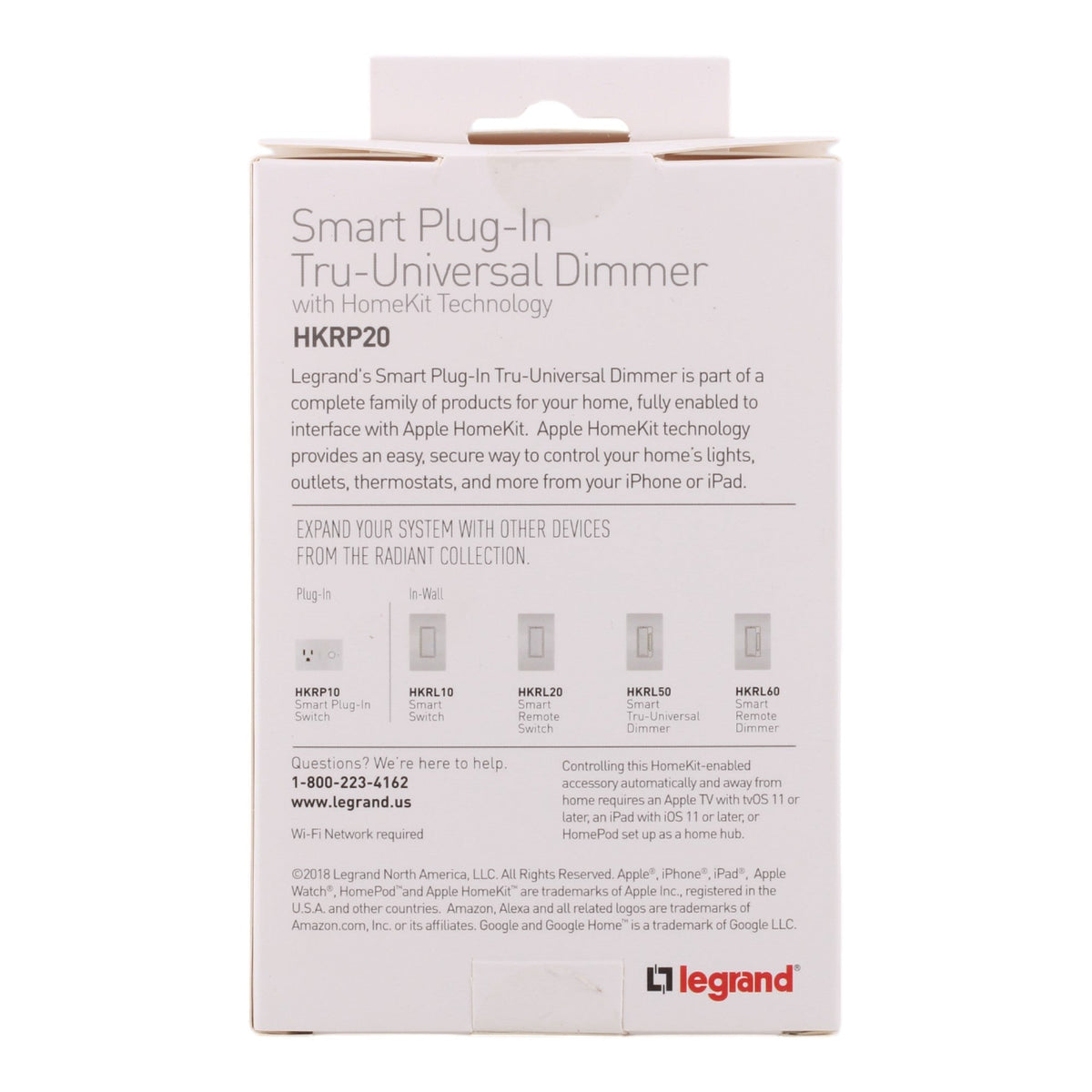 Legrand HKRP20 Smart Plug-In Dimmer – HomeKit Compatible, 120V, Wireless, Tru-Universal, No Wiring Required, White - Image 2