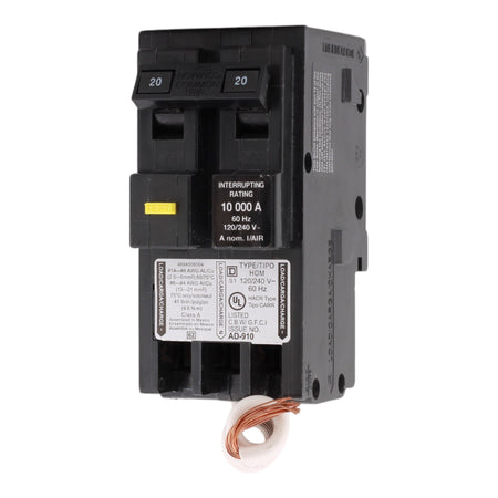 Square D HOM220GFI 20 Amps 120/240 Volts Two Pole GFCI Ground Fault Circuit Breaker Pigtail for Homeline Loadcenters - Image 3