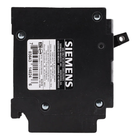 Siemens Q1515 15/15A 120V Duplex Thermal Magnetic Circuit Breaker, Plug-In, 10kA Interrupt, Type QT - Image 5