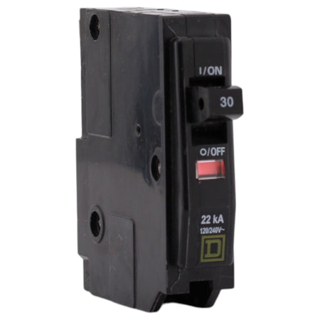 Square D QO, QO130VH, 30A, 1P, 120/240V, 22kA, High Interrupting, Circuit Breaker