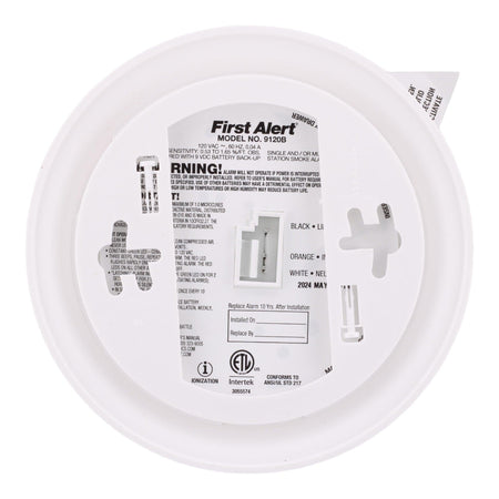 BRK 9120B Hardwired 120V Ionization Smoke Alarm with 9V Battery - Image 6