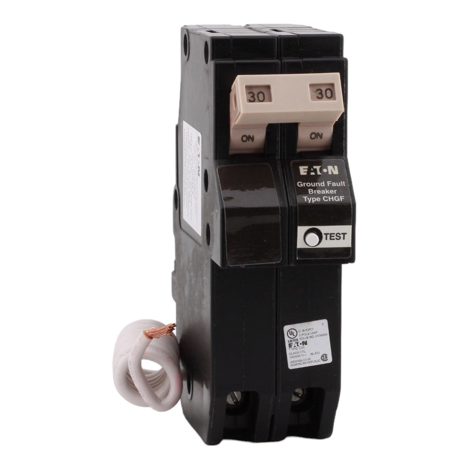 Eaton CH CHN230GF 30A 2P 120/240V GFCI Pigtail Neutral Circuit Breaker - Image 2