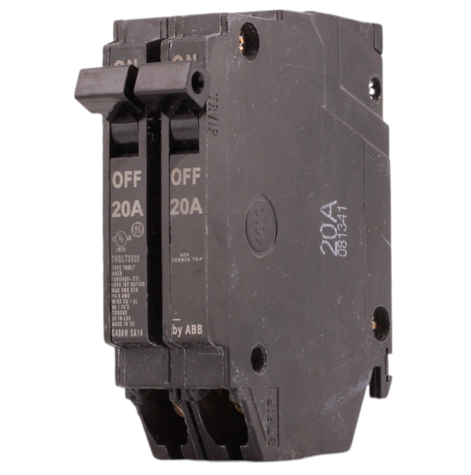 GE Q-Line THQLT2020 20A/20A 2x1P 120/240V Tandem Plug-In Circuit Breaker - Image 2