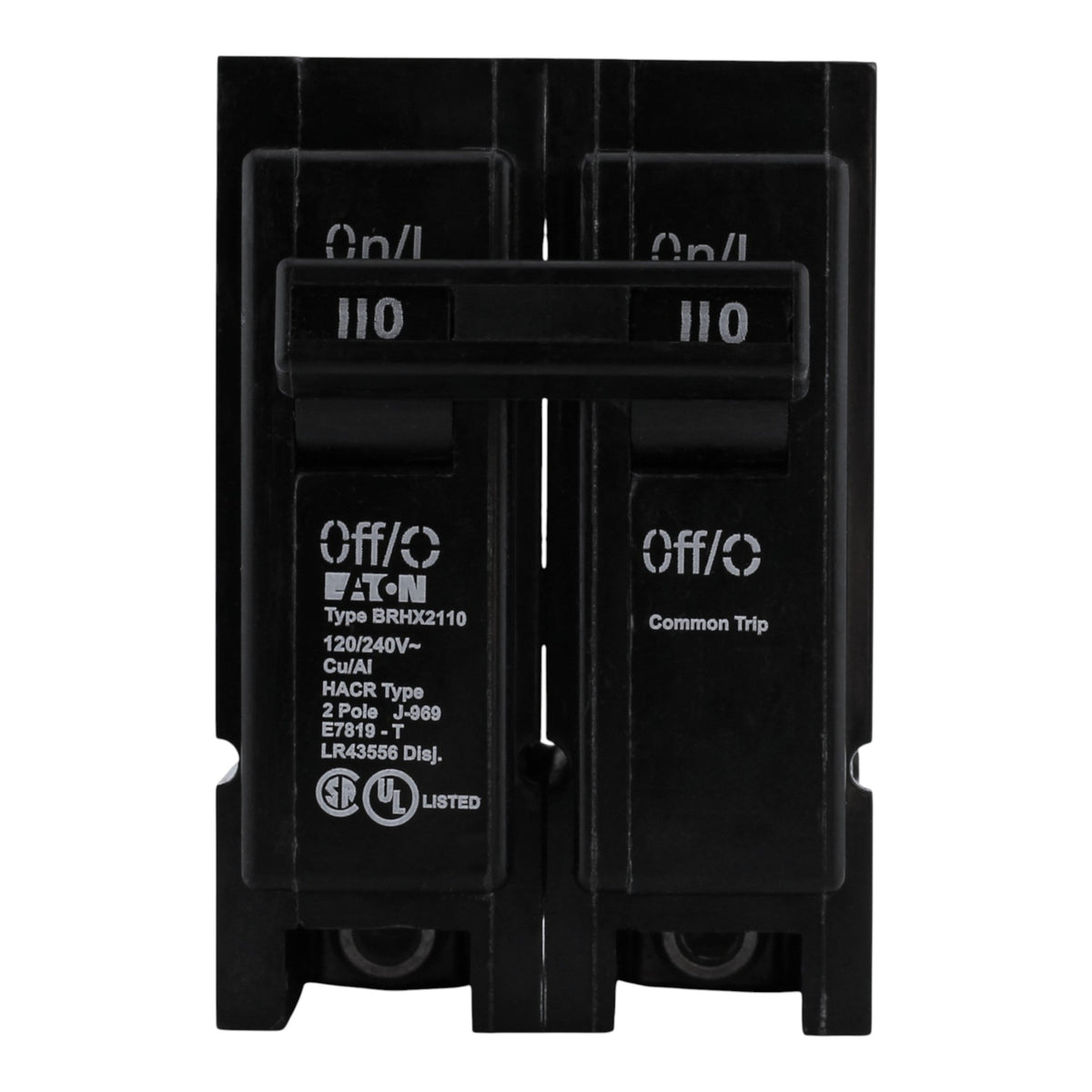 Eaton BR, BRHX2110, 110A, 2P, 120/240V, Quicklag Circuit Breaker - Image 3