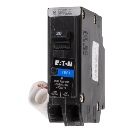 Eaton BR BRN120DF 20A 1P 120V AFCI/GFCI Pigtail Neutral Circuit Breaker - Image 3