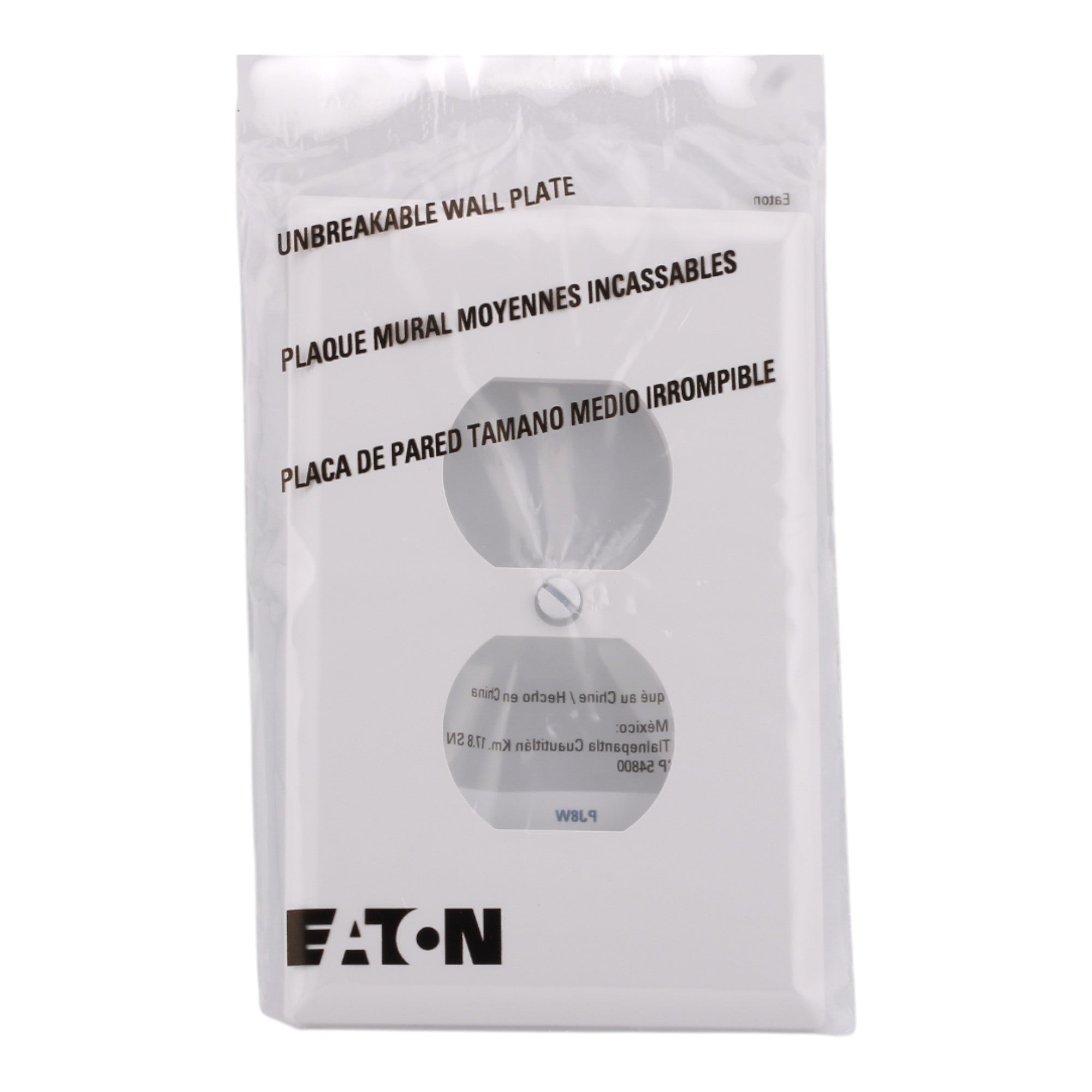 Eaton PJ8W-PACK-25  Mid-Size 1-Gang Duplex Receptacle Wallplate, White - Image 5
