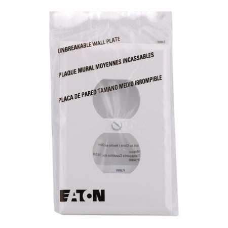 Eaton PJ8W-PACK-25  Mid-Size 1-Gang Duplex Receptacle Wallplate, White - Image 5