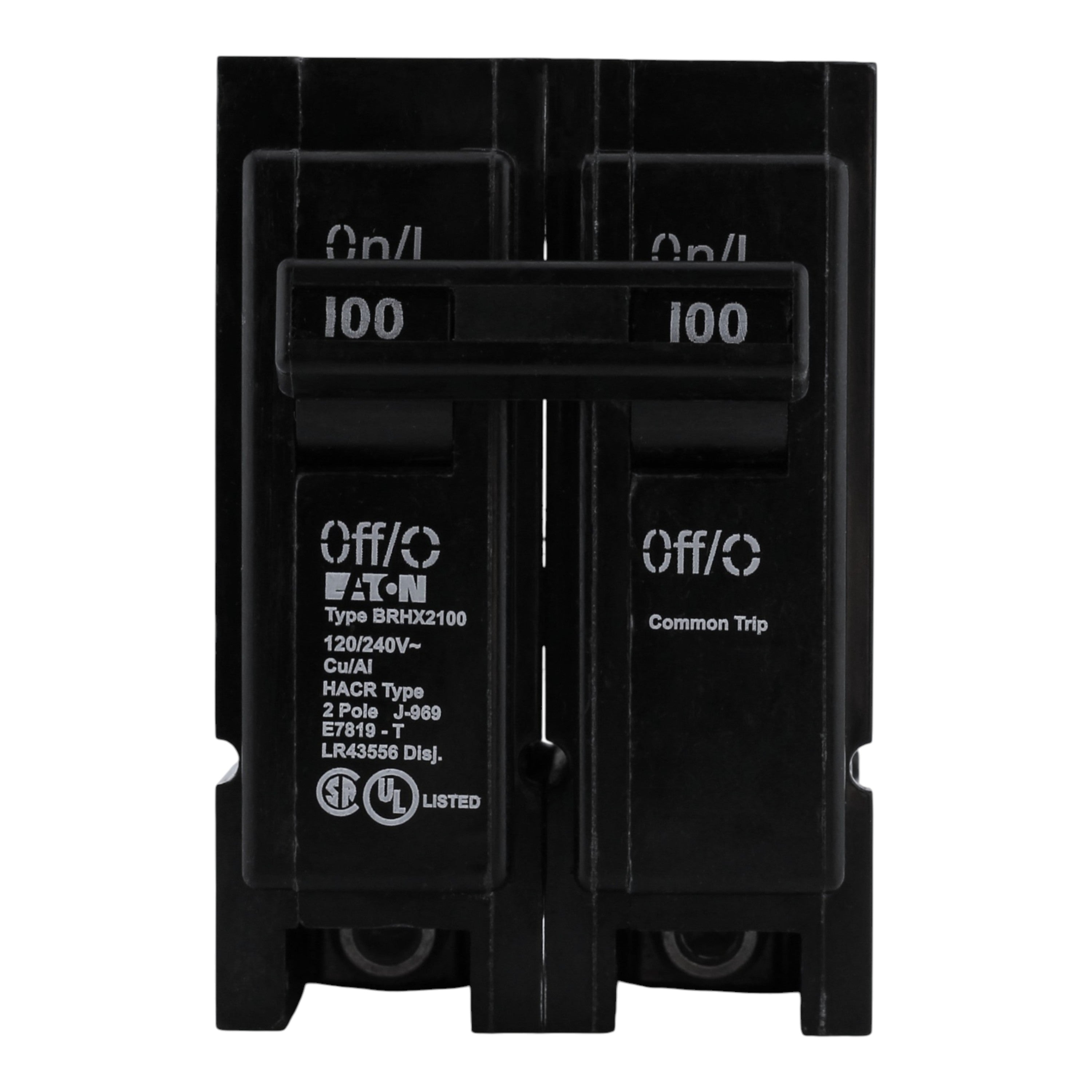 Eaton BR BRHX2100 100A 2P 120/240V 22kA Thermal Magnetic Circuit Breaker - Image 3