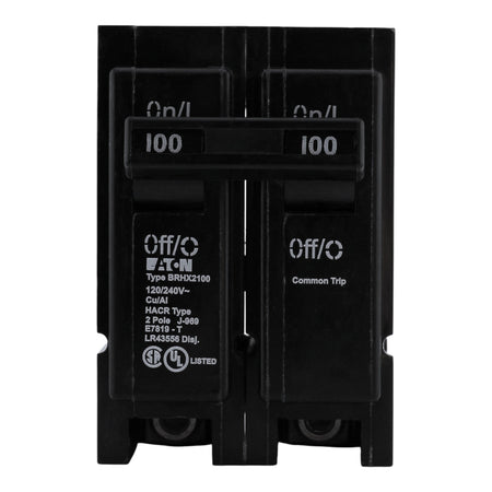 Eaton BR BRHX2100 100A 2P 120/240V 22kA Thermal Magnetic Circuit Breaker - Image 3