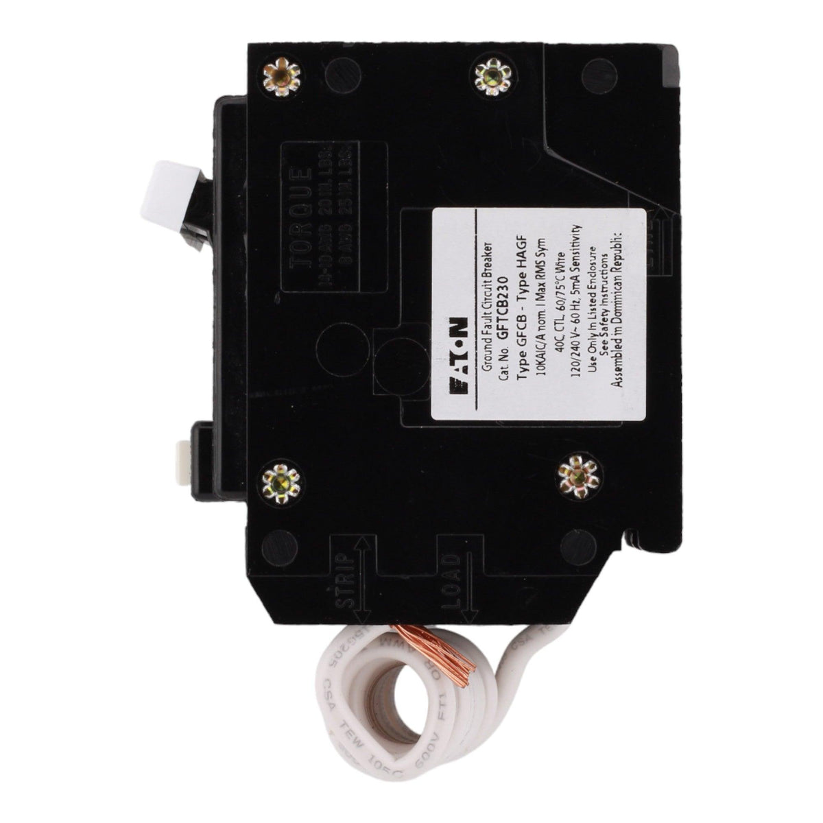 Eaton BR GFTCB230 30A 2P 120/240V GFCI Pigtail Neutral Circuit Breaker - Image 5