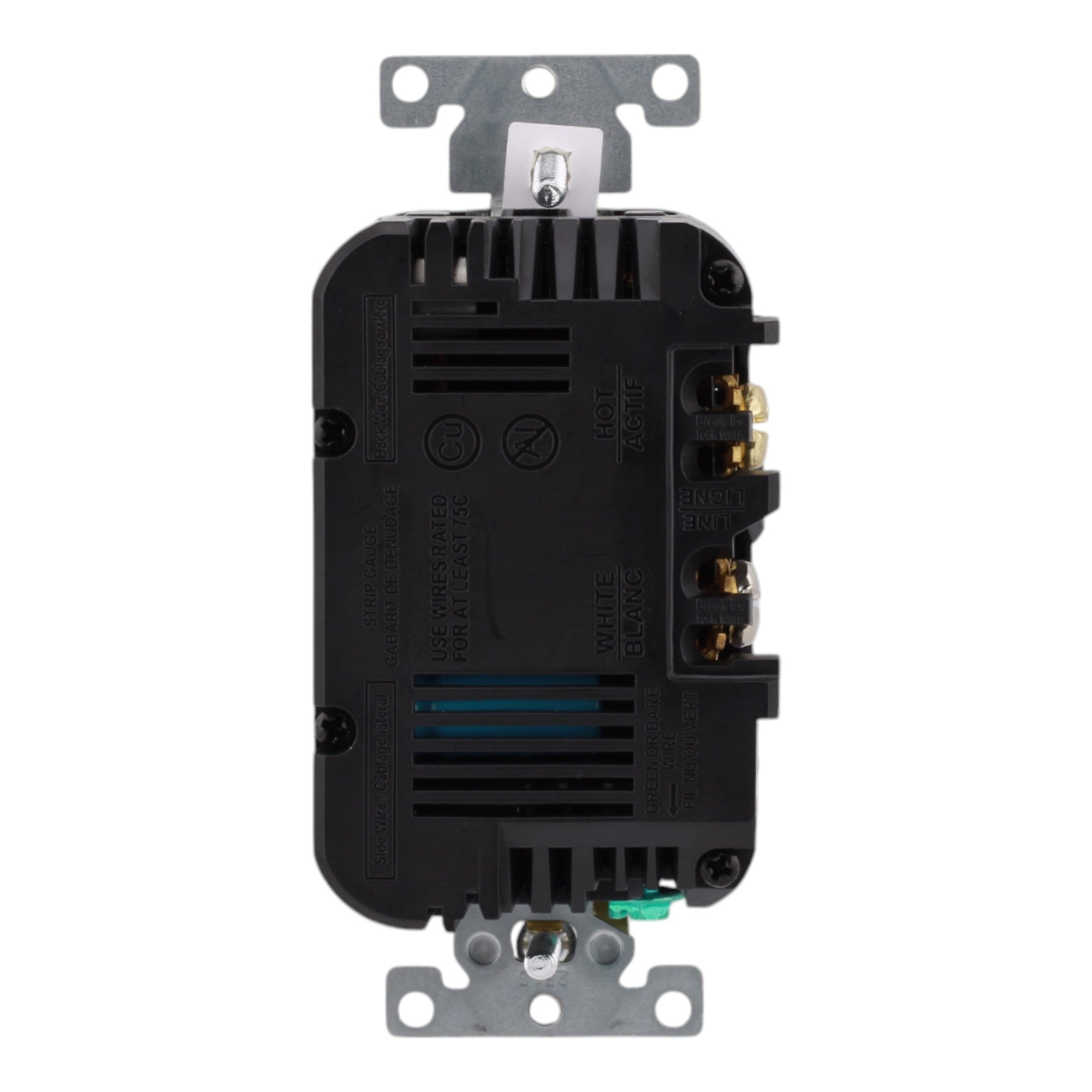 Leviton T5632-SW, 15A, 125V, Tamper-Resistant Duplex Receptacle with 3.6A USB Type-A Charger, White - Image 4