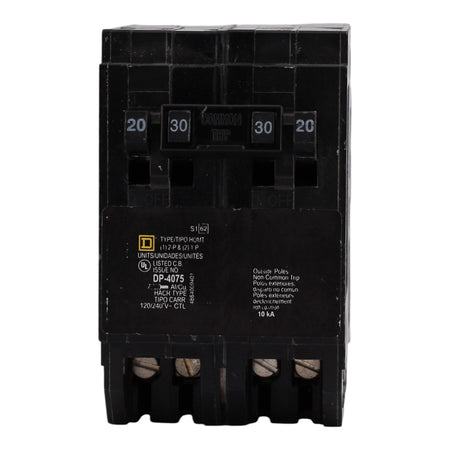 Square D Homeline, HOMT2020230, 20/30A, 2x1P/1x2P, 120/240V, Tandem, Circuit Breaker - Image 3