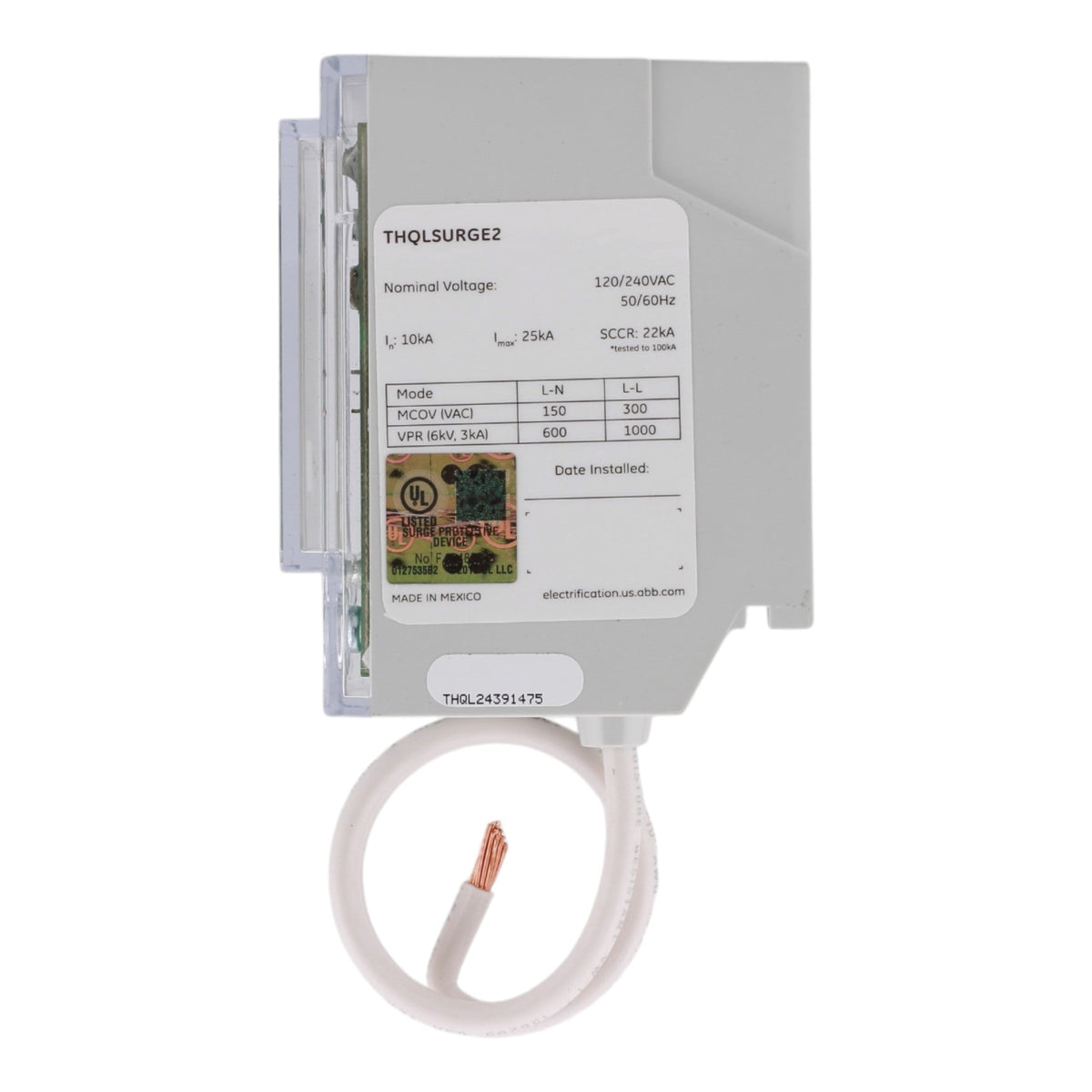 GE THQLSURGE2 Type 1 Surge Protection Device 120/240V Plug-On with Pigtail for PowerMark Panels - Image 5