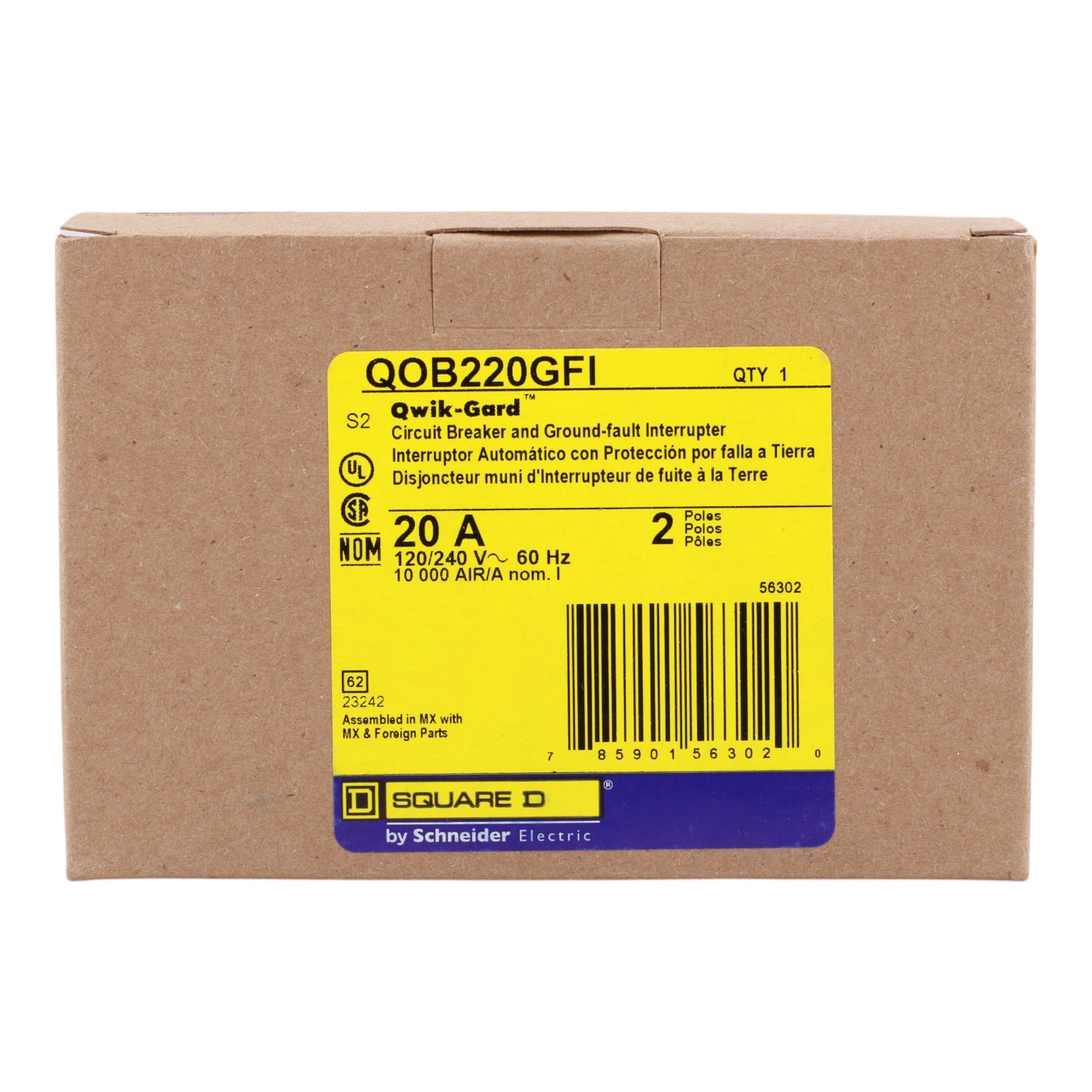 Square D QO QOB220GFI 20A 2P 120/240V GFCI Circuit Breaker - Image 8