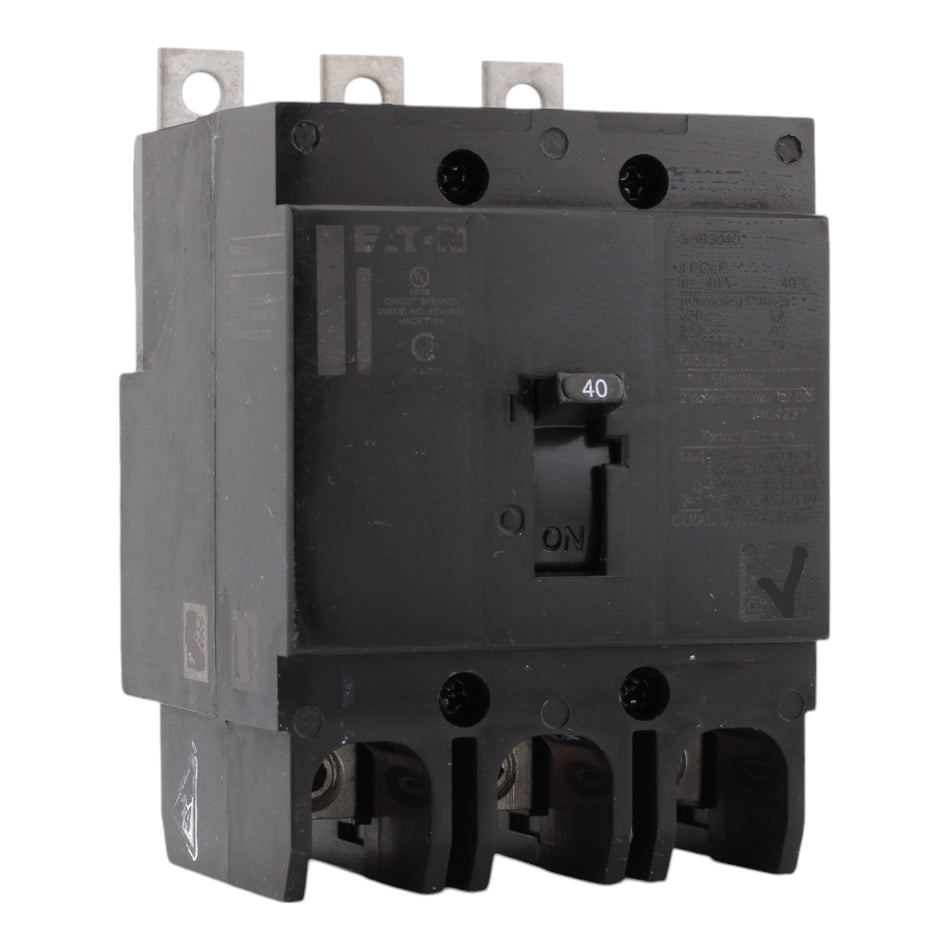 Eaton GHB3040 40A 480Y/277V 3P Molded Case Circuit Breaker, Fixed Thermal Magnetic