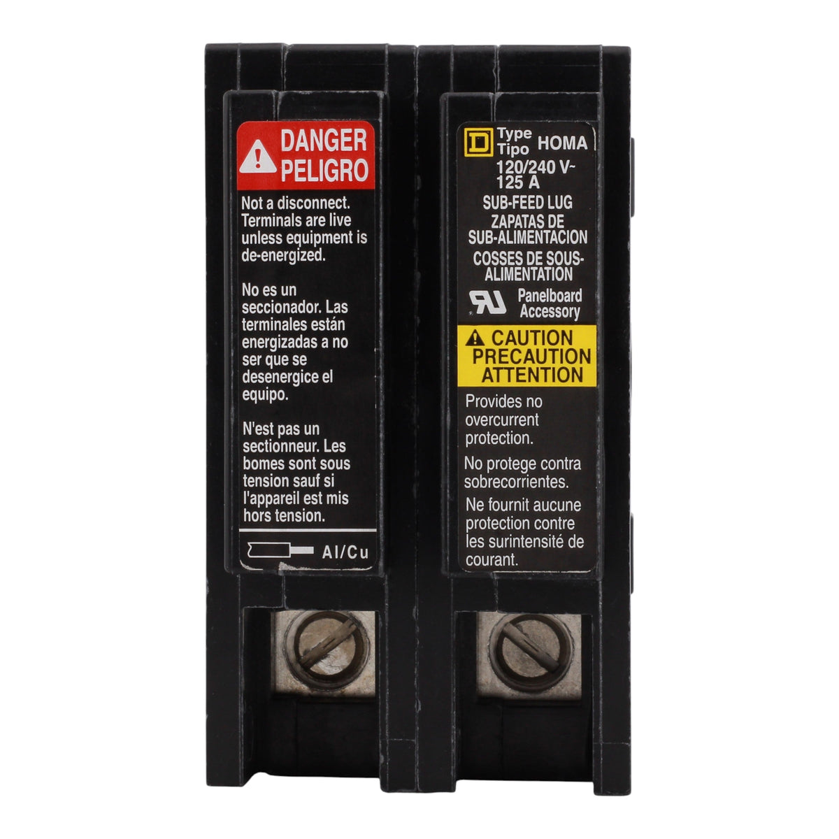 Square D Homeline HOML2125 125A 2P Subfeed Lug Kit - Image 4