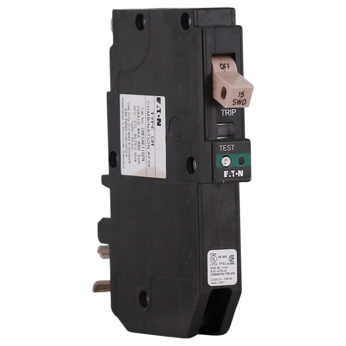 Eaton CH, CHFCAF115PN, 15A, 1P, 120/240V, CAFCI, Plug-On Neutral, Circuit Breaker - Image 10