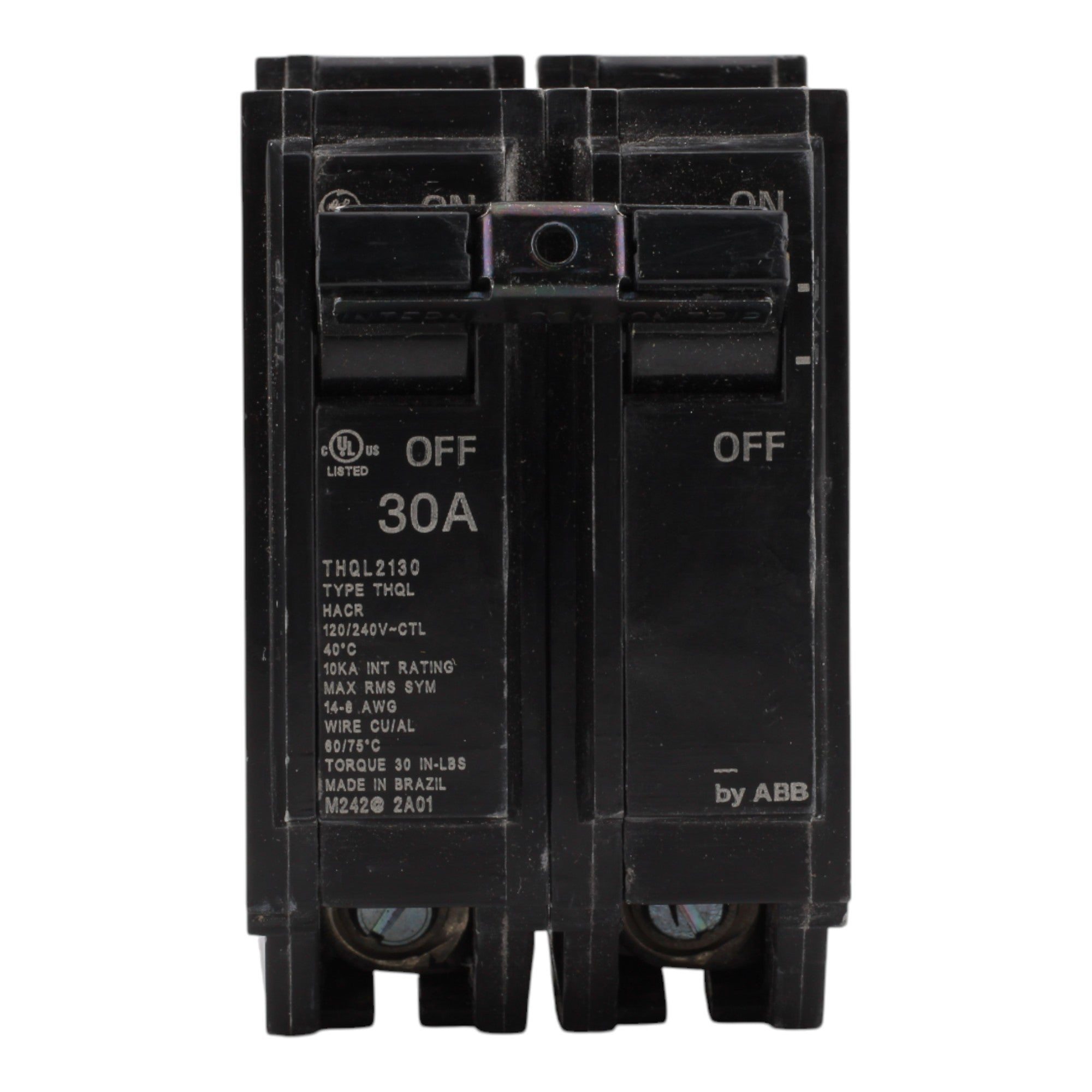 GE THQL2130 30A 2P 120/240V Q-Line Plug-In Circuit Breaker - Image 2