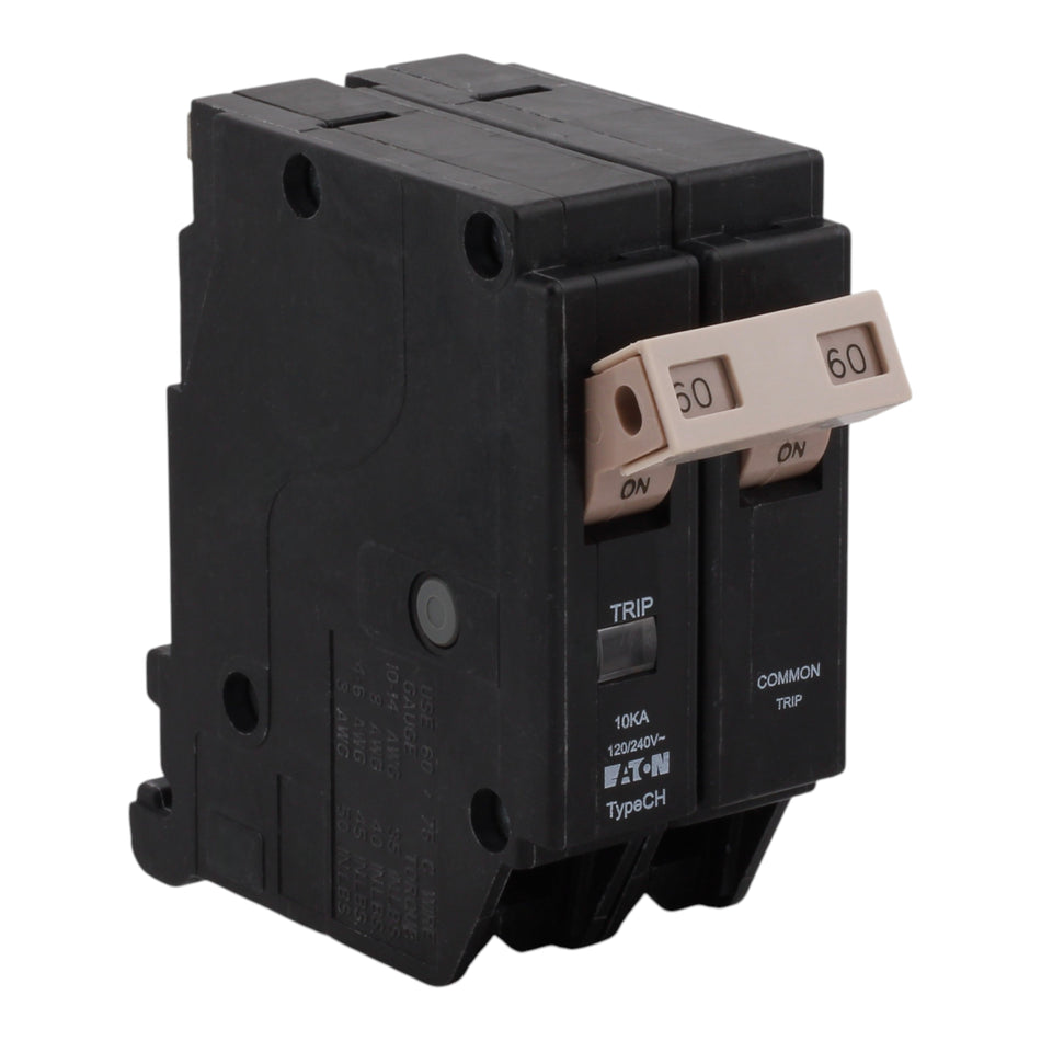 Eaton CH CHF260 60A 2P 120/240V Thermal Magnetic Circuit Breaker