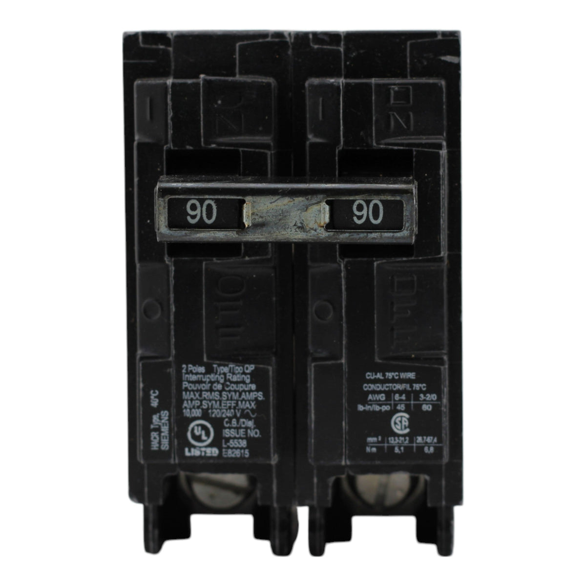 Siemens Q290 90A 2P 120/240V Circuit Breaker - Image 2