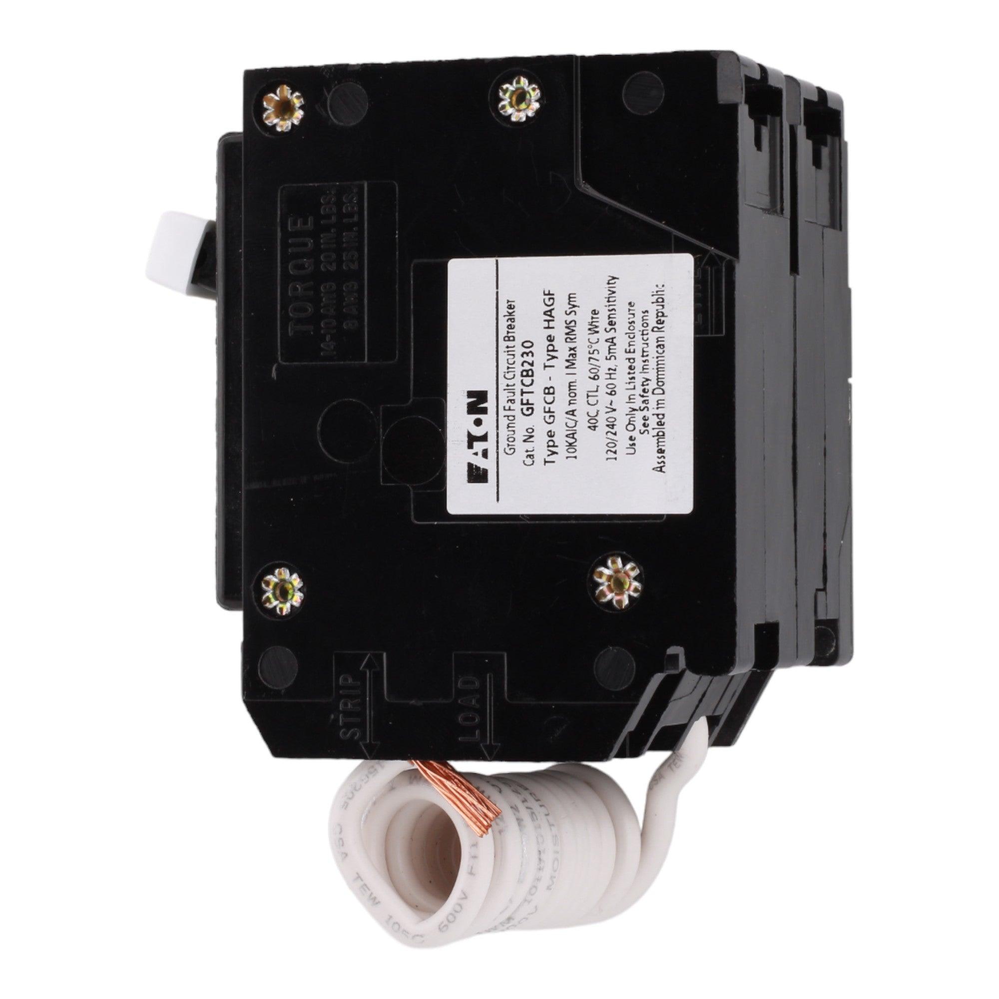 Eaton BR GFTCB230 30A 2P 120/240V GFCI Pigtail Neutral Circuit Breaker - Image 6