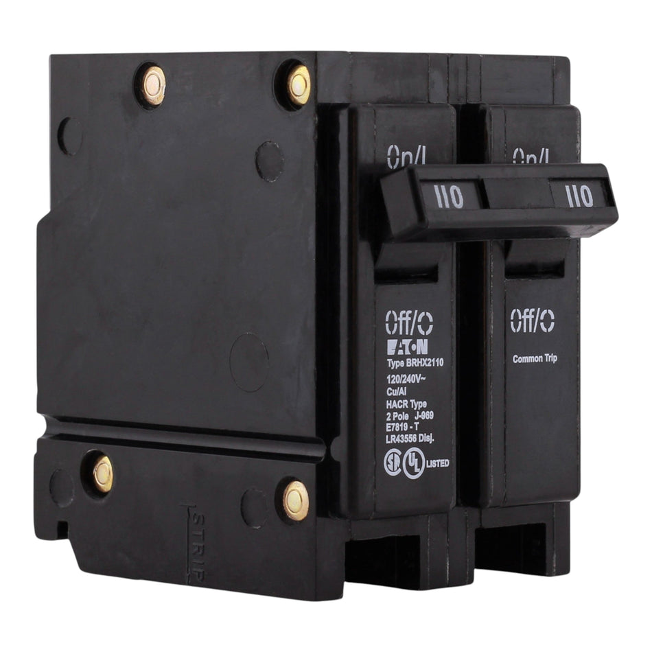Eaton BR, BRHX2110, 110A, 2P, 120/240V, Quicklag Circuit Breaker