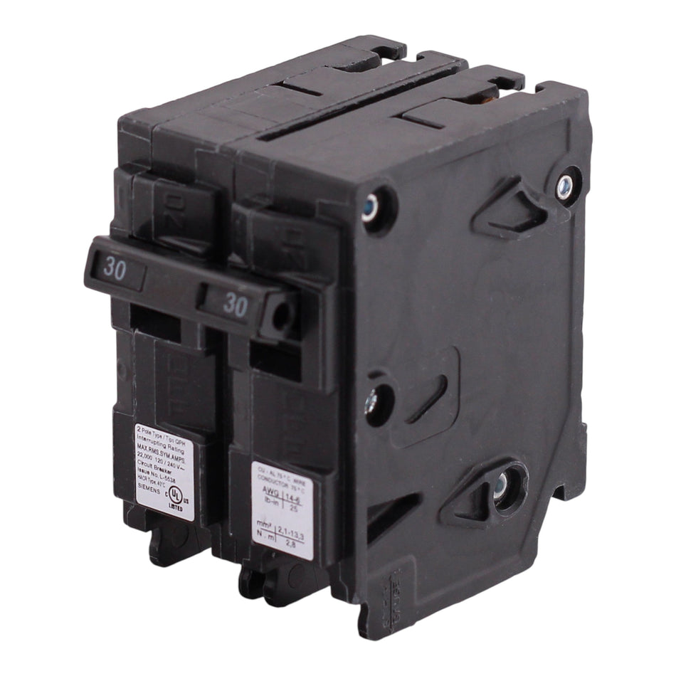 Siemens QP, Q230H, 30A, 2P, 120/240V, 22kAIC, Thermal Magnetic, Circuit Breaker - Image 2