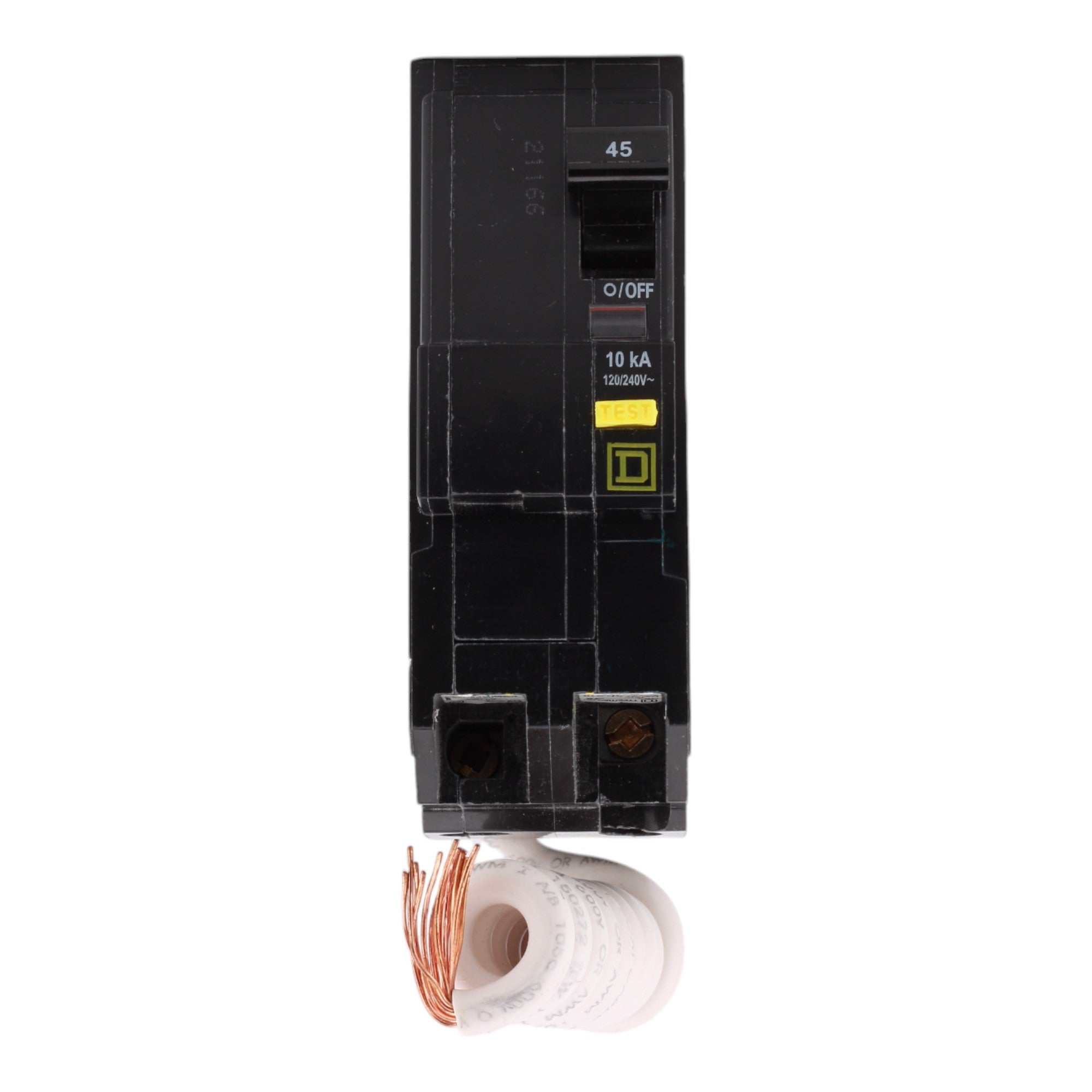 Square D QO245GFI, 45A, 120/240V, 2-Pole GFCI Circuit Breaker, Plug-In, for QO Load Centers - Image 2