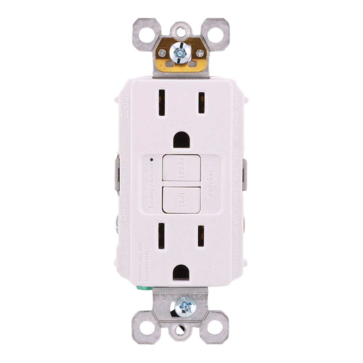 Legrand radiant 1597W 15A GFCI Duplex Receptacle White - Image 3