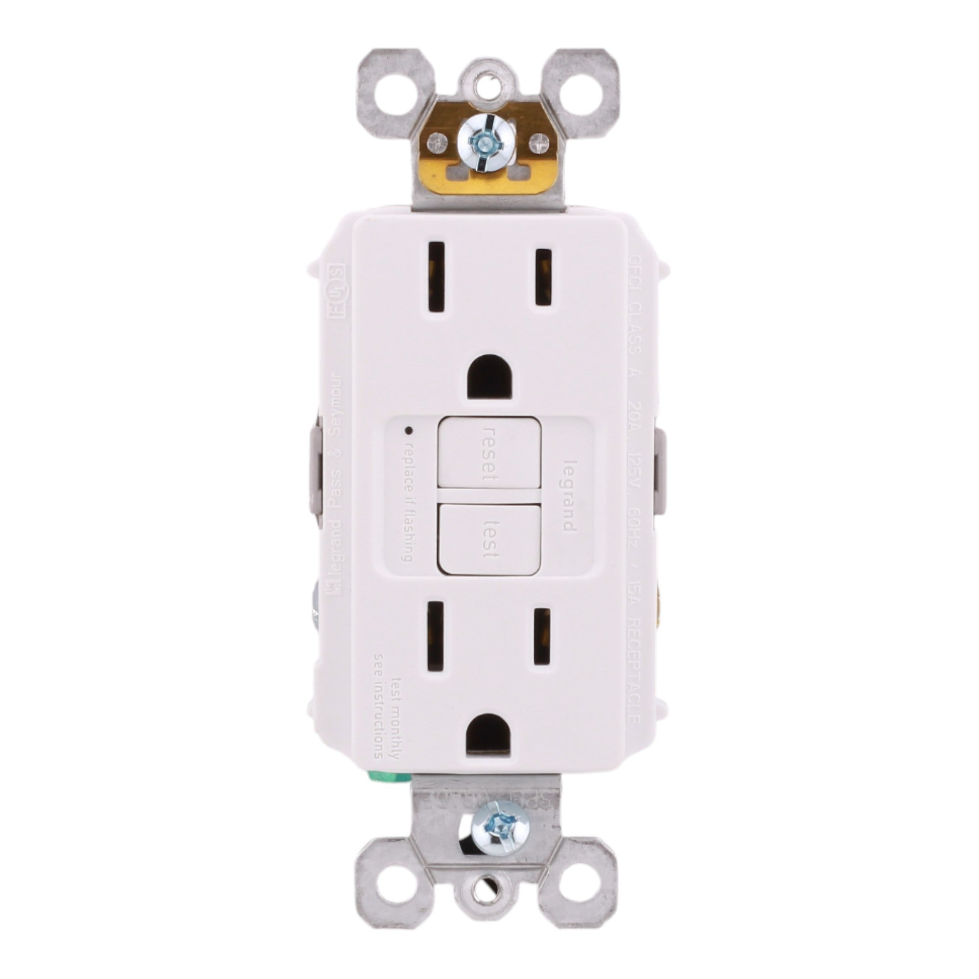 Legrand radiant 1597W 15A GFCI Duplex Receptacle White - Image 3
