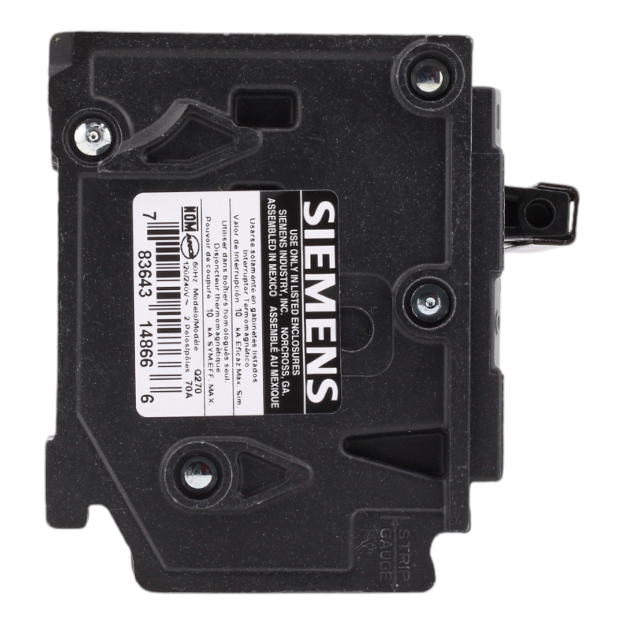 Siemens Q270 70A 120/240V 2-pole Thermal Magnetic Circuit Breaker - Image 5