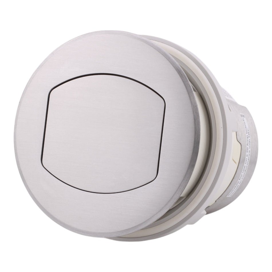 Hubbell Wiring, RCT200ALU, 15 Amps, 125 Volts, 2-Pole, Kitchen Counter Receptacle, Surface Mount, Tamper Resistant, Aluminum