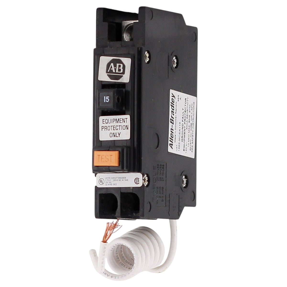 Allen-Bradley 1492-MC, 1492-MCEA115, 15A, 1P, 120V, GFEP, Panel Mount, Circuit Breaker - Image 4