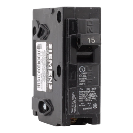 Siemens Q115 15 Amps 120 Volts Single Pole Thermal Magnetic Circuit Breaker Plug-In Type QP