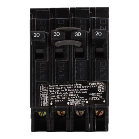Murray MP23020 30/20A 120/240V 2-Pole Triplex Thermal Magnetic Circuit Breaker, Compatible with Murray and Siemens Load Centers - Image 2