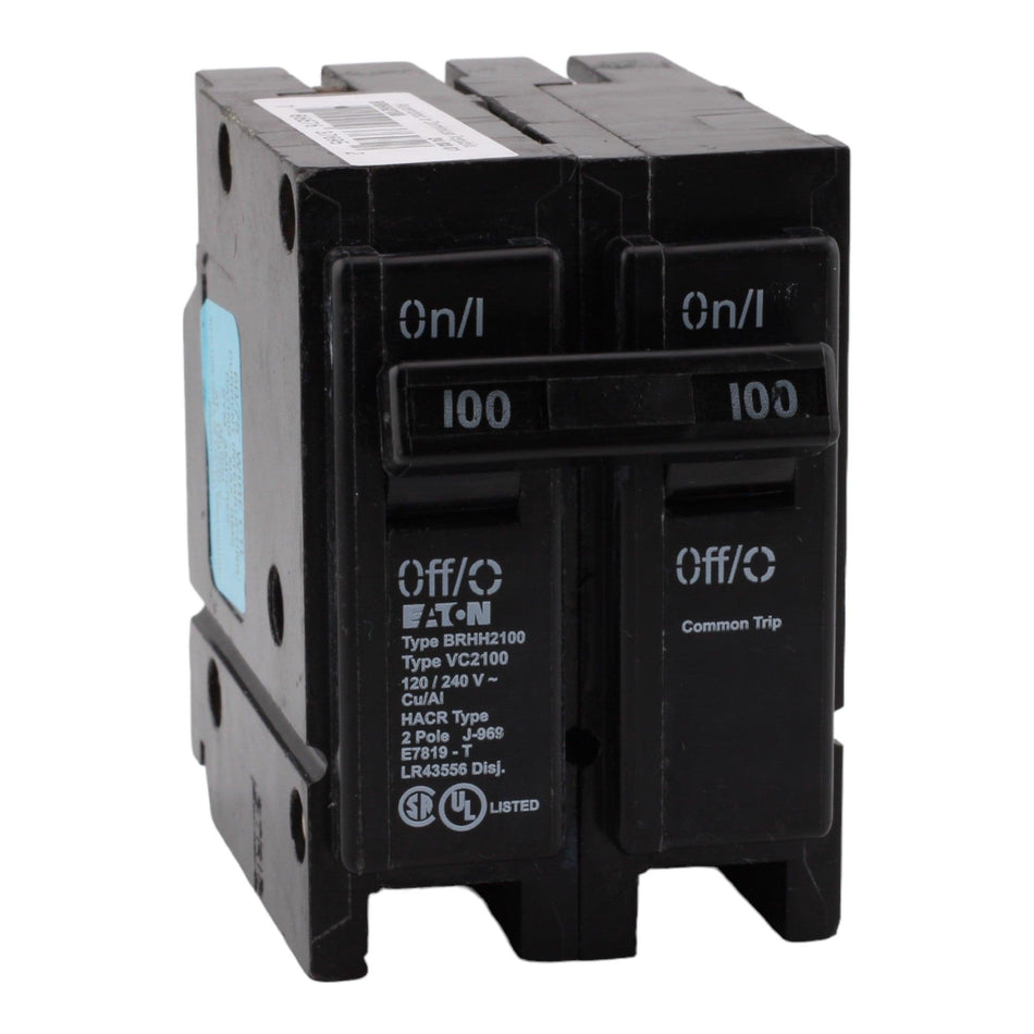 Eaton BRHH2100 100 Amp Double Pole 240V Plug-In Standard Trip Circuit Breaker UL - Image 2