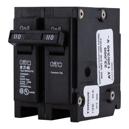 Eaton BR, BRHX2110, 110A, 2P, 120/240V, Quicklag Circuit Breaker - Image 2