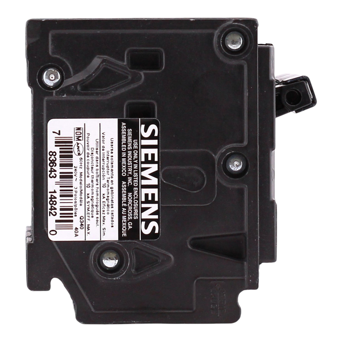Siemens QP, Q340, 40A, 3P, 240V, Thermal Magnetic, Plug-In, Circuit Breaker - Image 4