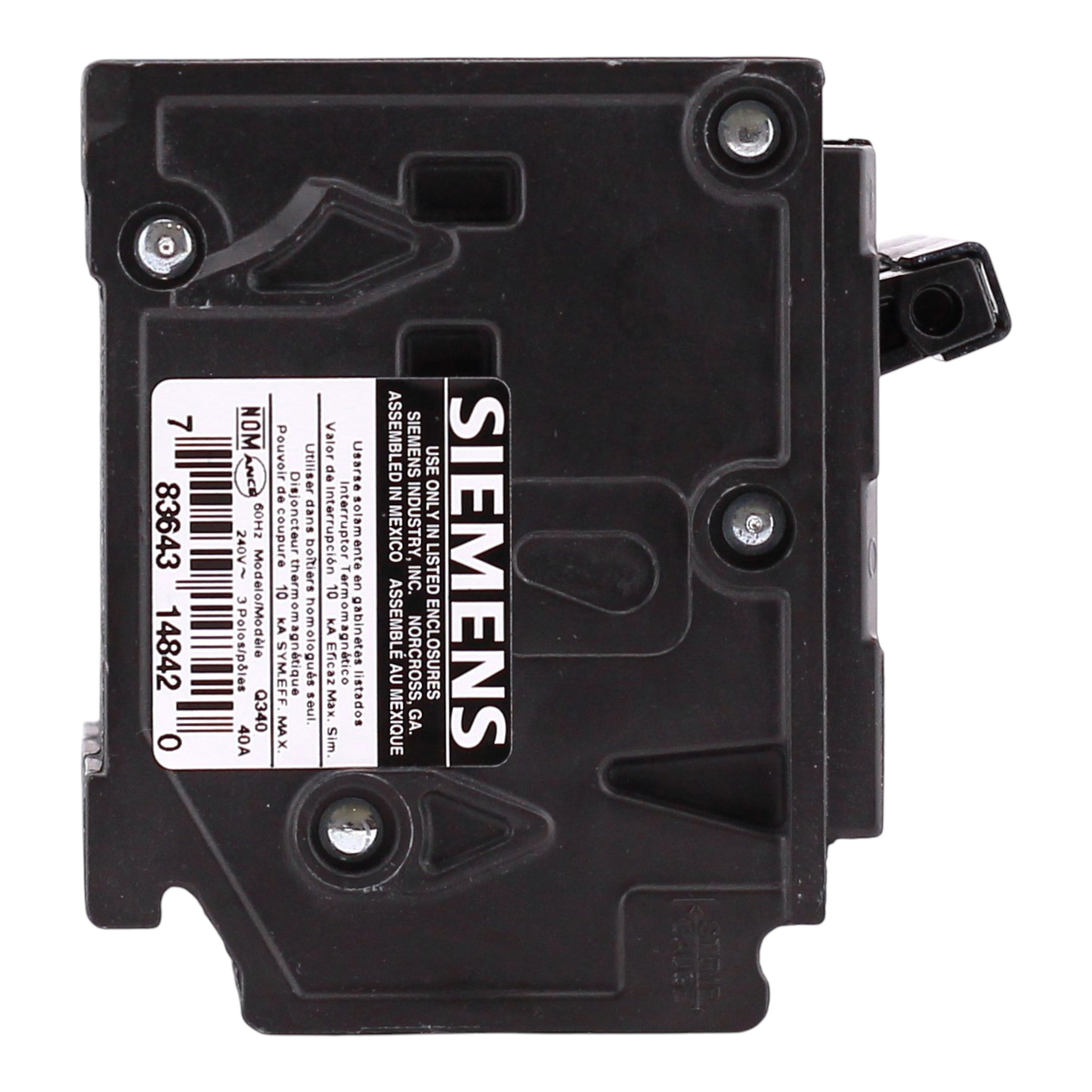 Siemens QP, Q340, 40A, 3P, 240V, Thermal Magnetic, Plug-In, Circuit Breaker - Image 4